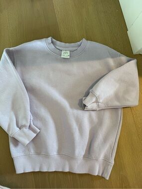 Zara kids Crewneck Sweater in Soft Lilac 6-7